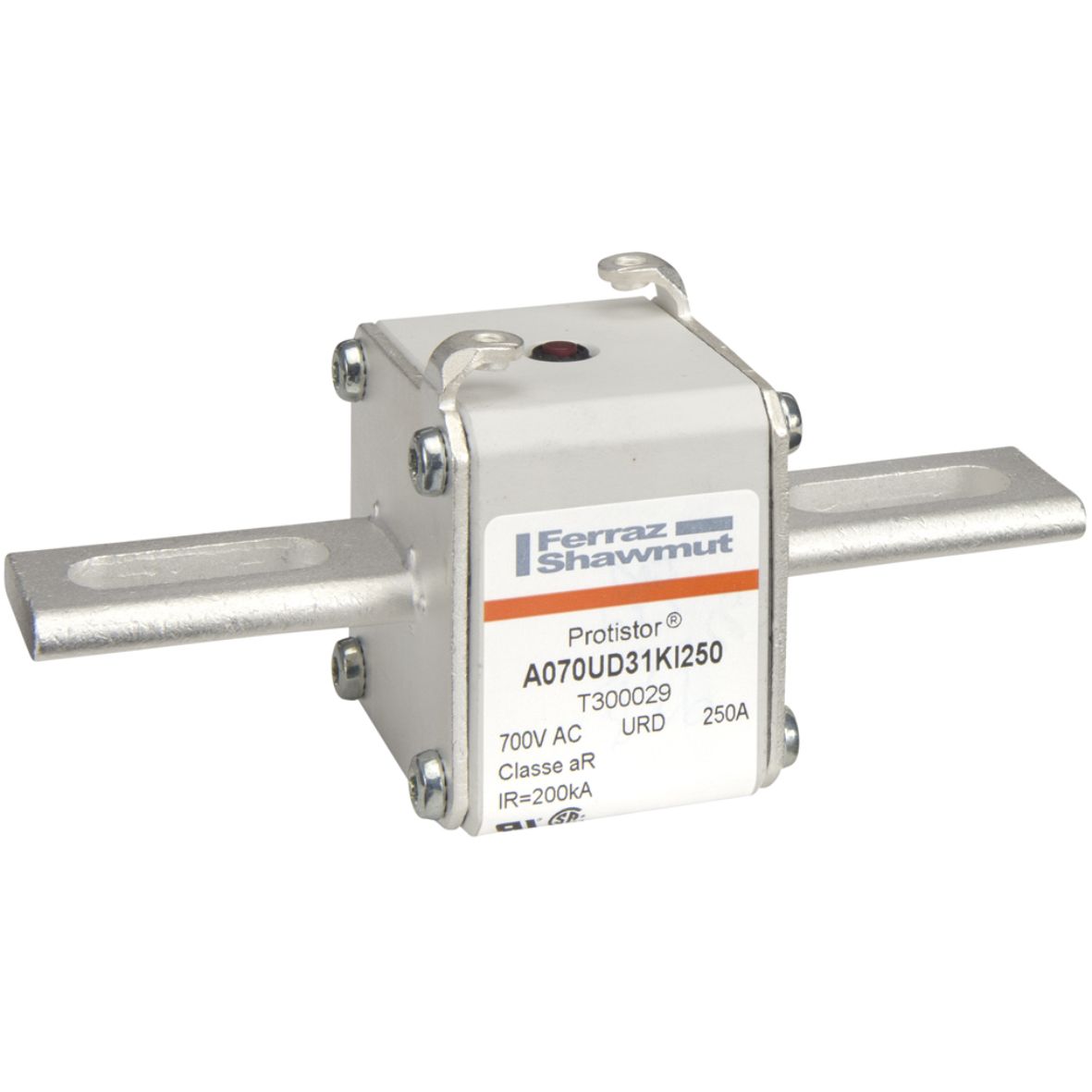 T300029 - PROTISTOR® SB aR, short US slotted blade, KI, sz.31, 690VAC IEC-700VAC UL, 250A
